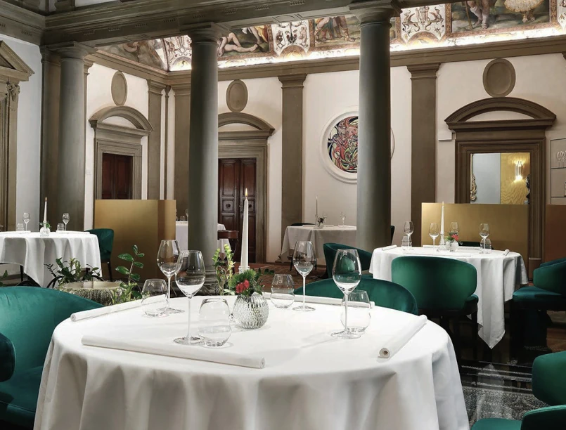 La sala del ristorante Atto di Firenze 1 stella Michelin