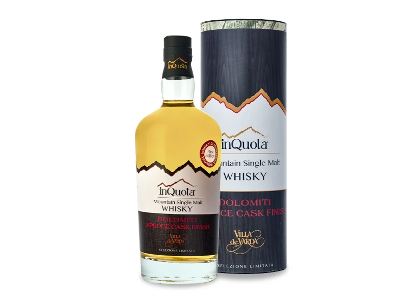 Dolomiti Spruce Cask Finish Whisky in montagna a Natale