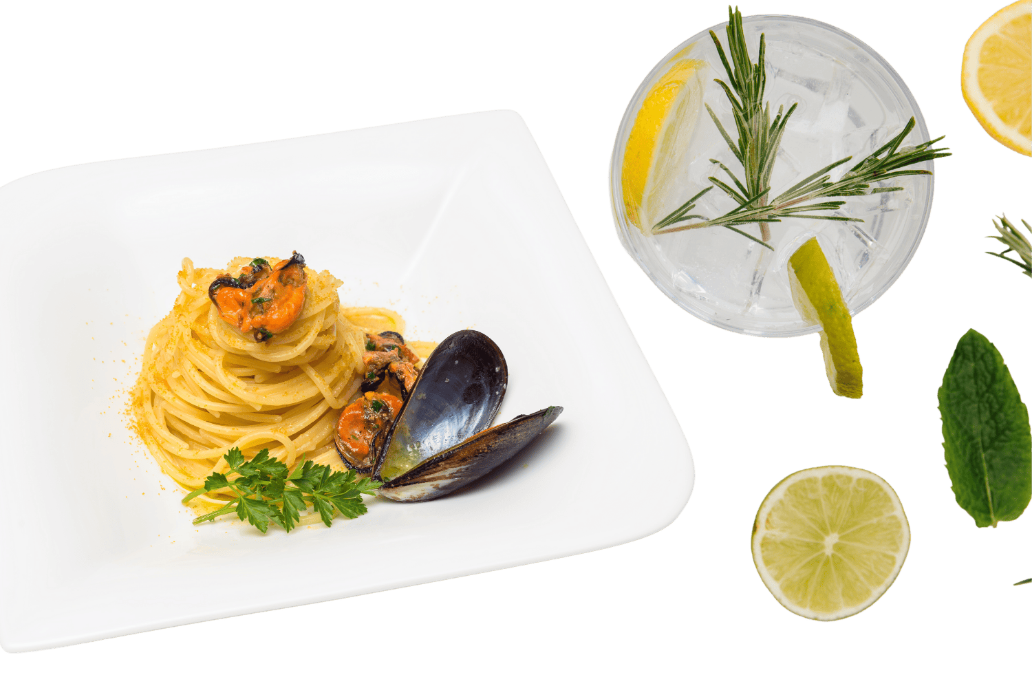 Spaghetti alla chiatta con salsa di cozze e gin&tonic il piatto della vigilia di Natale