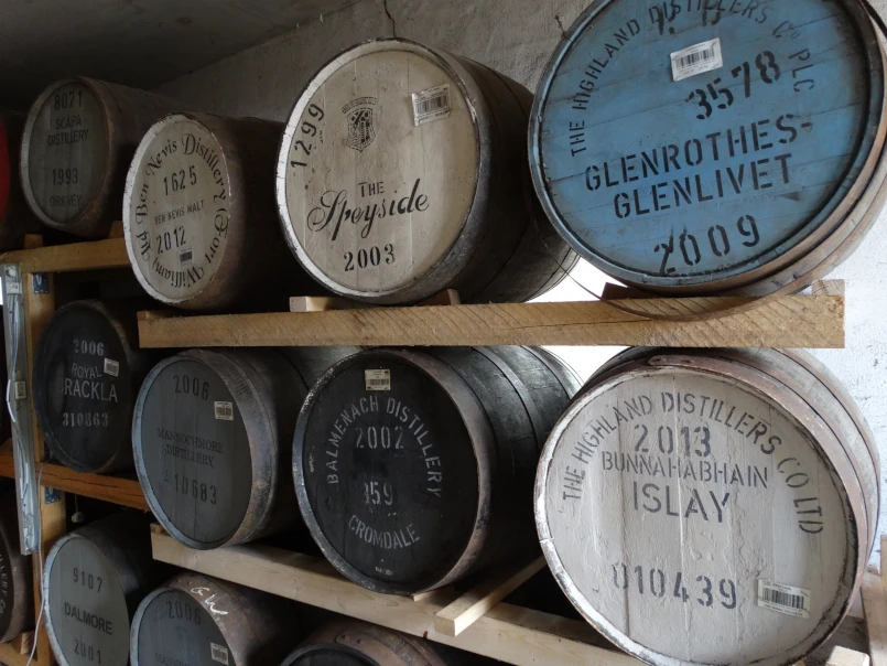 Le botti della Glenrothes Distillery