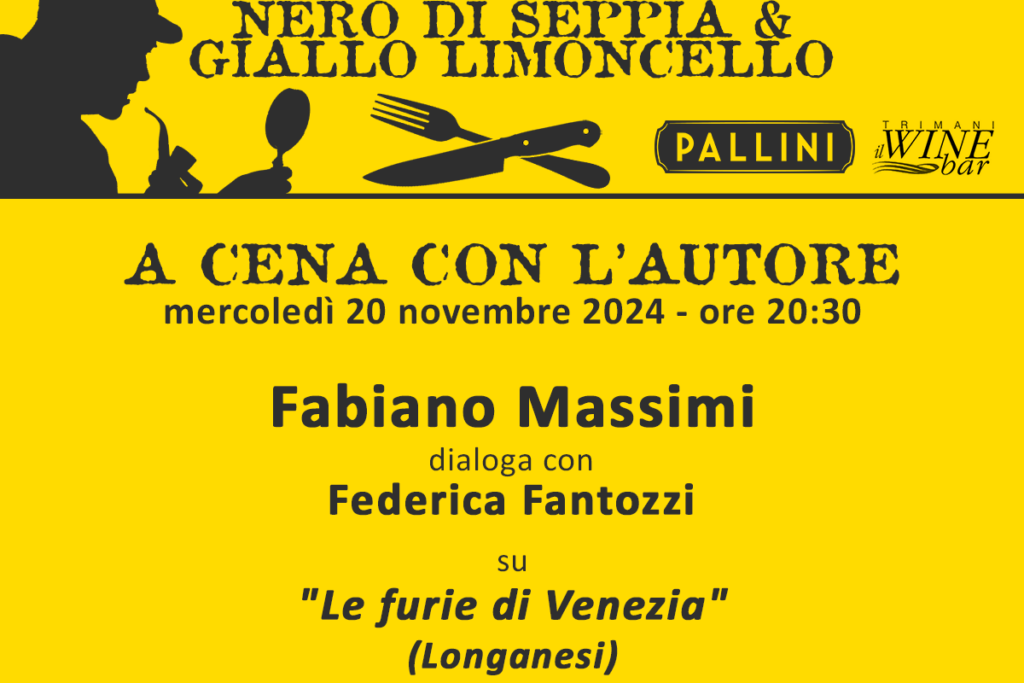 Locandina della rassegna letteraria "Giallo Limoncello" ideata da Federica Fantozzi in collaborazione con Pallini Spa